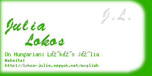 julia lokos business card